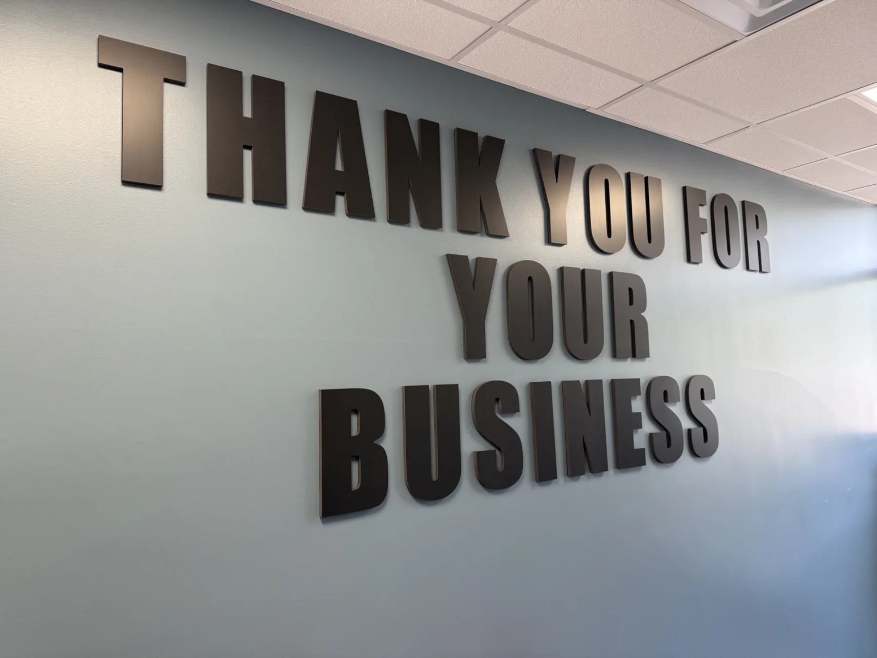 Thank-you wall inside Arlene’s Truck Stop